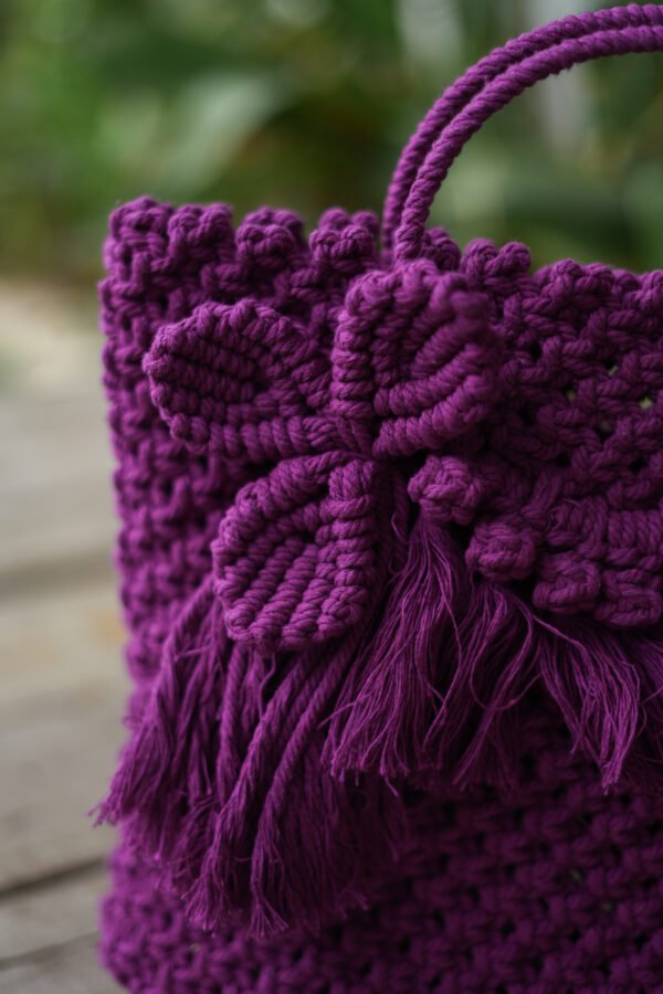 Garden Basket Bag - Purple