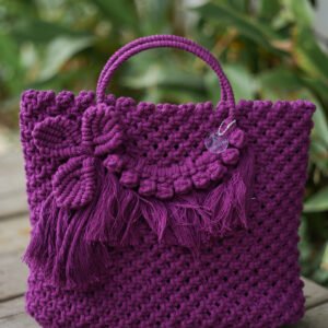 Garden Basket Bag - Purple