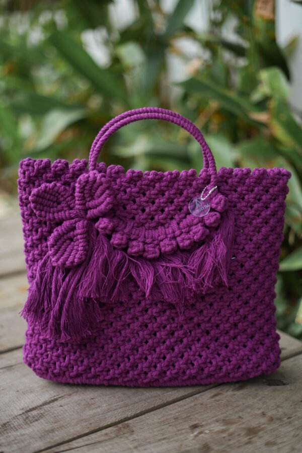Garden Basket Bag - Purple