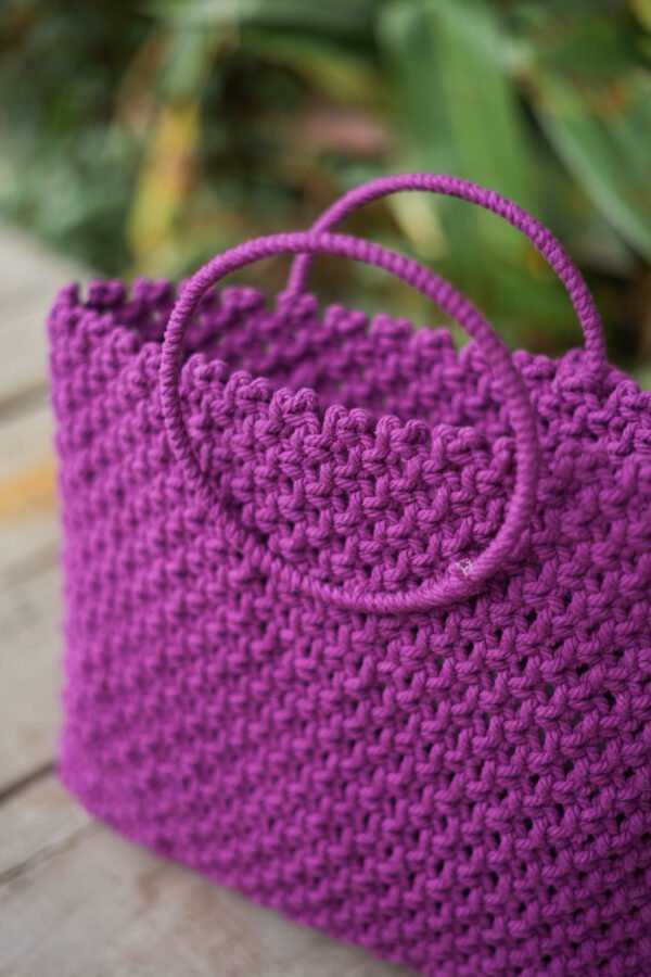 Garden Basket Bag - Purple